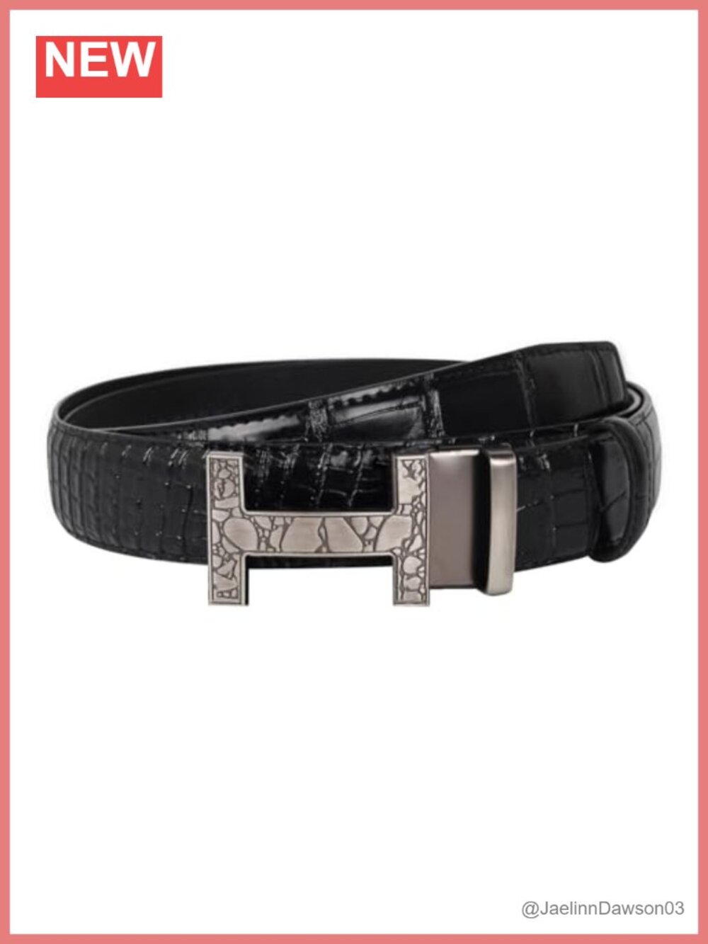 Men's Women's Leather Dress Belt Automatic Buckle Business Formal Casual